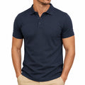 Herren Poloshirt M dunkelblau kurzarm klassisch