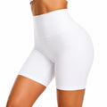 Damen Radlerhose Größe S aus Stretchstoff Weiß mit hohem Bund für Sport