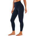 Damen Sportleggings Größe M aus elastischem Funktionsgewebe in Dunkelblau mit hohem Bund für Training